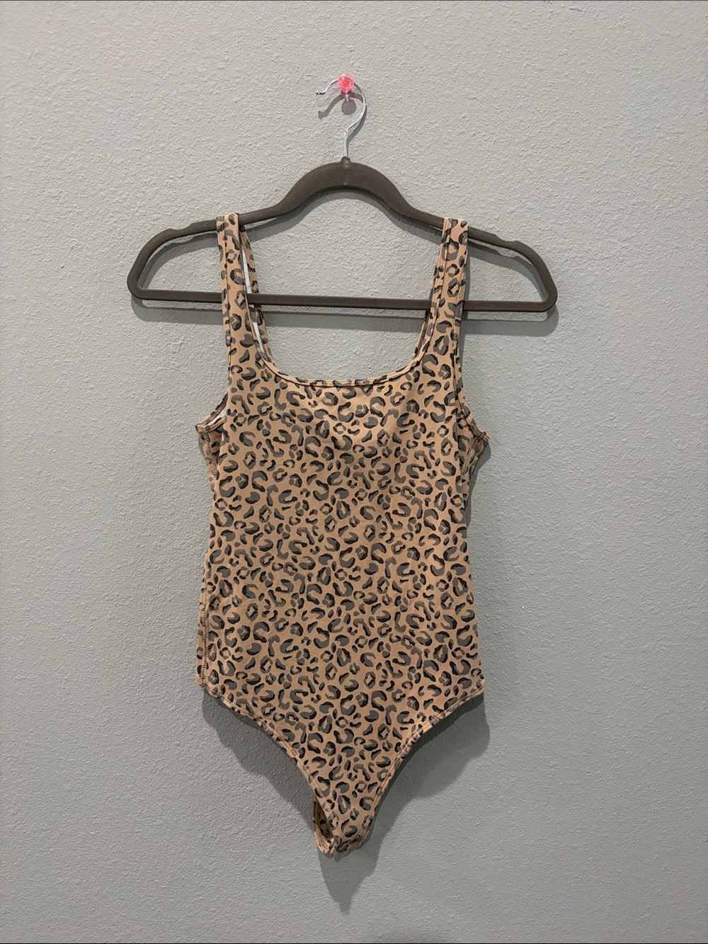 Abercrombie Leopard Print One-Piece Swimsuit - Tan/Black
